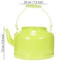Deko-Teekanne Metall Apfelgrün - Blumen-Übertopf - Ø20cm H15cm - Vielseitige Gartendeko und Geschenkidee | Floristik24.de