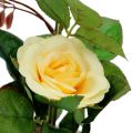Floristik24 Deko-Rose im Topf Gelb 23cm