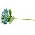 Floristik24 Deko Hortensie Blau Kunstblume Künstliche Gartenblume H35cm