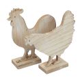 Floristik24 Deko Hühner Tischdeko Ostern Holzdeko Vintage 19cm 2er-Set