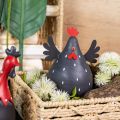 Floristik24 Deko Huhn Schwarz Holzdeko Henne Osterdeko Holz H13cm