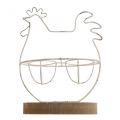 Floristik24 Deko Huhn Tischdeko Ostern Eierständer Metall 16x8,5x20cm