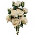 Deko Rosen Creme Künstliche Rosen Seidenblumen 50cm 3St