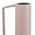 Deko Vase Metall Dekokanne Hell Rosa 19,5cm H38,5cm