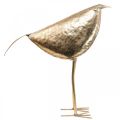 Deko Vogel Dekofigur Vogel Gold Metalldeko 41×13×42cm