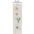 Geschenkband Blütenmuster Bellis zum Basteln und Verpacken 25mm 20m | Floristik24.de