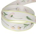 Geschenkband Blütenmuster Bellis zum Basteln und Verpacken 25mm 20m | Floristik24.de