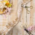 Geschenkband mit Pflanzen Motiven Dill Dekoband 40mm 20m | Floristik24.de