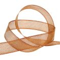 Dekoband mit Lurexstreifen Kupfer 25mm 20m | Floristik24.de