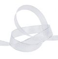 Dekoband mit Lurexstreifen Silber 25mm 20m | Floristik24.de