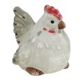 Floristik24 Dekofigur Huhn 5cm Grau 2St