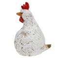 Floristik24 Dekofiguren Huhn und Hahn 5,5cm - 6,5cm 6St