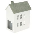 Floristik24 Dekohaus Metall Hausform mit Fenstern und Schornstein 22cm