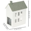 Dekohaus Metall Hausform mit Fenstern und Schornstein 22cm | Floristik24.de
