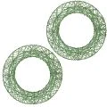 Floristik24 Kranz aus grünem Deko Drahtgeflecht für DIY Projekte 19cm 2St