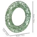 Kranz aus grünem Deko Drahtgeflecht für DIY Projekte 19cm 2St | Floristik24.de