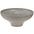 Dekoschale mit Fuß Pflanzschale rund Grau Ø19cm H8cm | Floristik24.de