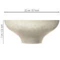 Dekoschale mit Fuß Plastikschale rund Creme Ø19cm H8cm | Floristik24.de