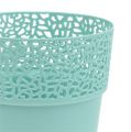 Floristik24 Dekotopf Plastik Mint Ø13cm, H13,5cm 1St