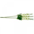 Floristik24 Delphinium Weiß Künstlicher Rittersporn Seidenblumen Kunstblumen 3St