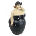 Dekofigur mollige Frau, Dicke Damen Figur, Baddeko H23cm