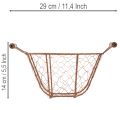 Drahtkorb Vintage rund mit Holzgriffen Metallkorb Rost Ø22cm | Floristik24.de