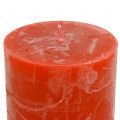 Durchgefärbte Kerzen Orange 60x80mm 4St | Floristik24.de