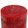 Floristik24 Durchgefärbte Kerzen Rot 70x100mm 4St