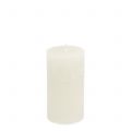Floristik24 Durchgefärbte Kerzen Weiß 50x100mm 4St