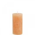 Floristik24 Durchgefärbte Kerzen Orange Peach Stumpenkerzen 50×100mm 4St