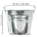 Eimer Ø10cm H8cm 10 St. Zink glänzend | Floristik24.de