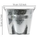 Eimer Ø14cm H12cm 6 St. Zink glänzend | Floristik24.de