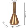 Elegante Bodenvase Vintage-Stil Orientalisch Kupferfarben Metall Dekokanne Ø27cm H58cm | Floristik24.de