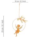 Engel Deko Ring Metall Rost Weihnachtsdeko 23,5x16,5cm 3 St | Floristik24.de
