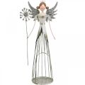 Floristik24 Engel Figur Metall, Windlicht Weihnachten H31,5cm