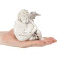 Engel Figur Herz Grabdeko mit Inschrift Dekoration für Trauer 13cm 2St | Floristik24.de