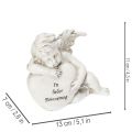 Engel Figur Herz Grabdeko mit Inschrift Dekoration für Trauer 13cm 2St | Floristik24.de