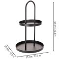 Metall Etagere doppelstöckig rund Dekotablett 58cm | Floristik24.de