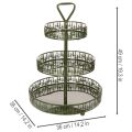 Metall-Etagere Grün drei Etagen Tannendekor rund 49cm | Floristik24.de