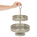 Deko-Etagere mit Griff Sternmotiv zweistöckig 49cm | Floristik24.de