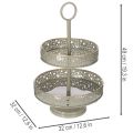 Deko-Etagere mit Griff Sternmotiv zweistöckig 49cm | Floristik24.de