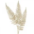 Deko Farn Kunstpflanze Gold, Glitter Weihnachtsdeko 74cm