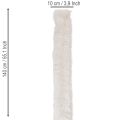 Fellband weiß flauschig Dekoband Kunstfell Rolle 10x140cm 3St | Floristik24.de