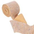 Filzband zweifarbiges Topfband aus Wollfilz Orange/Mehrfarbig 15cmx5m | Floristik24.de