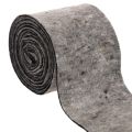 Floristik24 Topfband aus Wollfilz zweifarbig Grau/Schwarz 15cmx5m