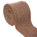 Floristik24 Filzband zweifarbig aus Wollfilz als Topfband aus 100% Wolle Lila/Braun 15cmx5m