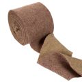 Filzband zweifarbig aus Wollfilz als Topfband aus 100% Wolle Lila/Braun 15cmx5m | Floristik24.de