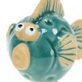 Floristik24 Deko-Fisch Blau, Fisch aus Keramik, Keramikfisch, Maritim L7cm 8St
