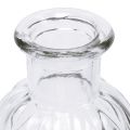 Floristik24 Flasche Vase klein Ø5,5cm H10,5cm klar 6St