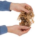 Schafwolle Braun meliert Naturwolle lose für Bastelarbeiten 250g | Floristik24.de